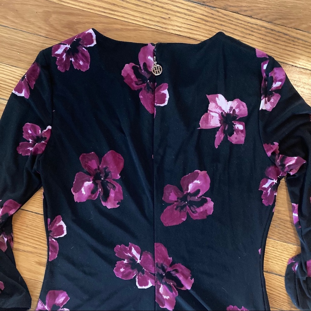 Tommy Hilfiger Black Floral Print Dress - Picture 10 of 13